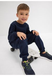 bonprix - Spodnie joggingowe z miękkiej mieszanki bawełny (2 szt.). Kolor: niebieski. Materiał: bawełna #3