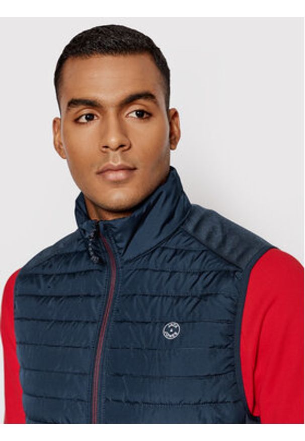 Jack & Jones - Jack&Jones Kamizelka Multi 12200684 Granatowy Slim Fit. Kolor: niebieski. Materiał: syntetyk