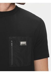 Karl Lagerfeld - KARL LAGERFELD T-Shirt 755085 542221 Czarny Regular Fit. Typ kołnierza: dekolt w karo. Kolor: czarny. Materiał: bawełna