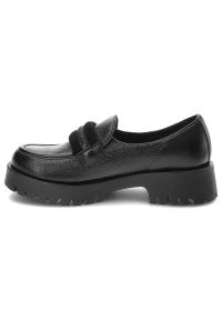 Czarne Półbuty Lemar Eleganckie Skórzane Buty. Kolor: czarny. Materiał: skóra. Szerokość cholewki: normalna. Styl: elegancki #7