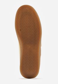 Renee - Żółte Tenisówki Sneakeriny z Paskiem na Rzep Pirel. Okazja: na co dzień. Zapięcie: rzepy. Kolor: żółty. Materiał: jeans, koronka. Wzór: gładki #5