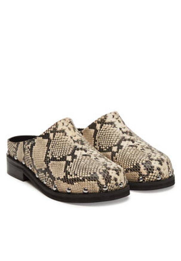 Bronx Klapki L-Ayla 66576-E Beżowy. Kolor: beżowy. Materiał: skóra