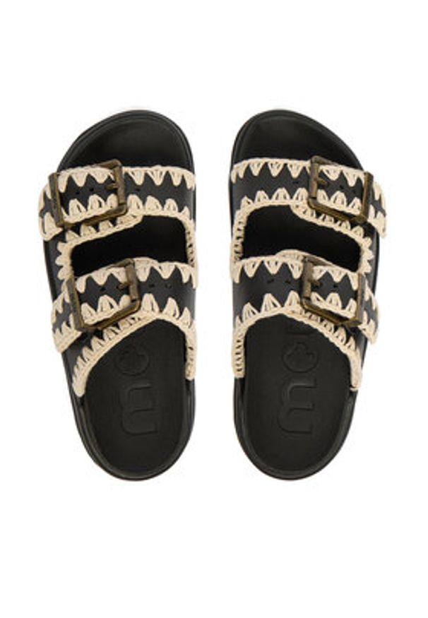 Mou Klapki MU.SW661001N Czarny. Kolor: czarny. Materiał: syntetyk