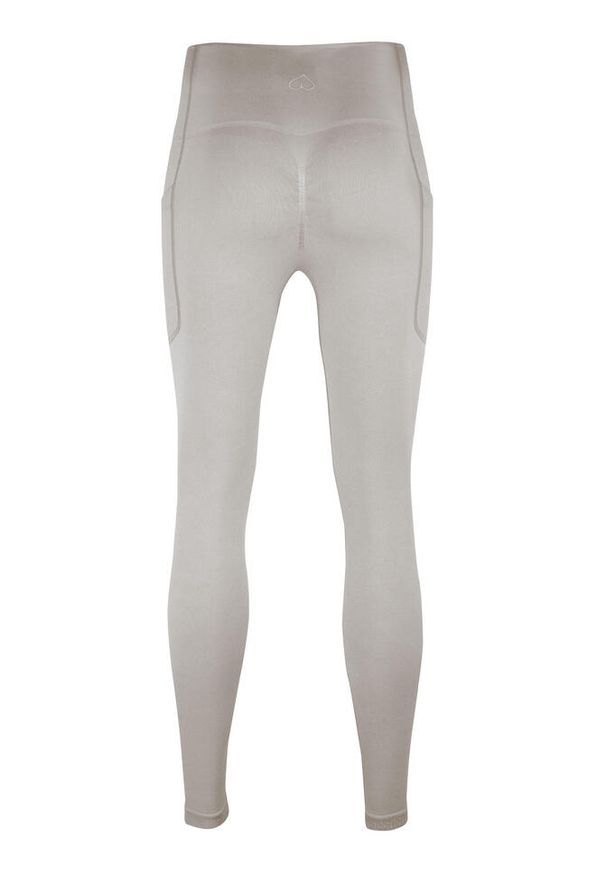 BESHAPED - Legginsy fitness damskie Beshaped Lift Me Up z kieszeniami. Kolor: szary. Materiał: nylon. Sport: fitness