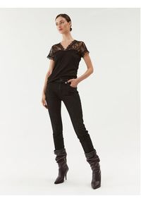 Morgan Bluzka 232-DLAMI Czarny Slim Fit. Kolor: czarny. Materiał: syntetyk #4