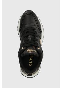 Guess sneakersy KADDY kolor czarny FL8DDY ELE12. Zapięcie: sznurówki. Kolor: czarny. Materiał: guma. Obcas: na koturnie #5