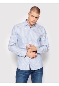 Selected Homme Koszula New Mark 16058640 Błękitny Slim Fit. Kolor: niebieski. Materiał: bawełna