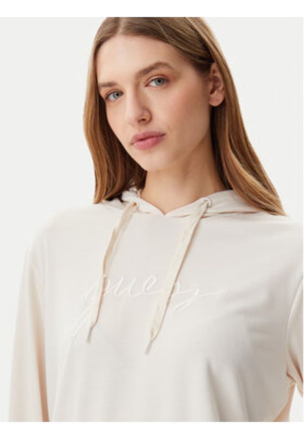 Guess Bluza O5GQ00 KCQP2 Écru Regular Fit. Materiał: syntetyk