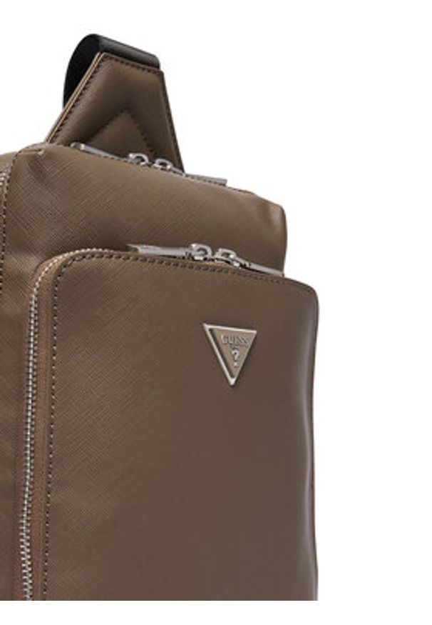 Guess Saszetka HMMISA P5226 Brązowy. Kolor: brązowy. Materiał: skóra