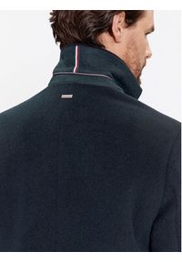 TOMMY HILFIGER - Tommy Hilfiger Płaszcz wełniany MW0MW32963 Granatowy Regular Fit. Kolor: niebieski. Materiał: wełna, syntetyk #4
