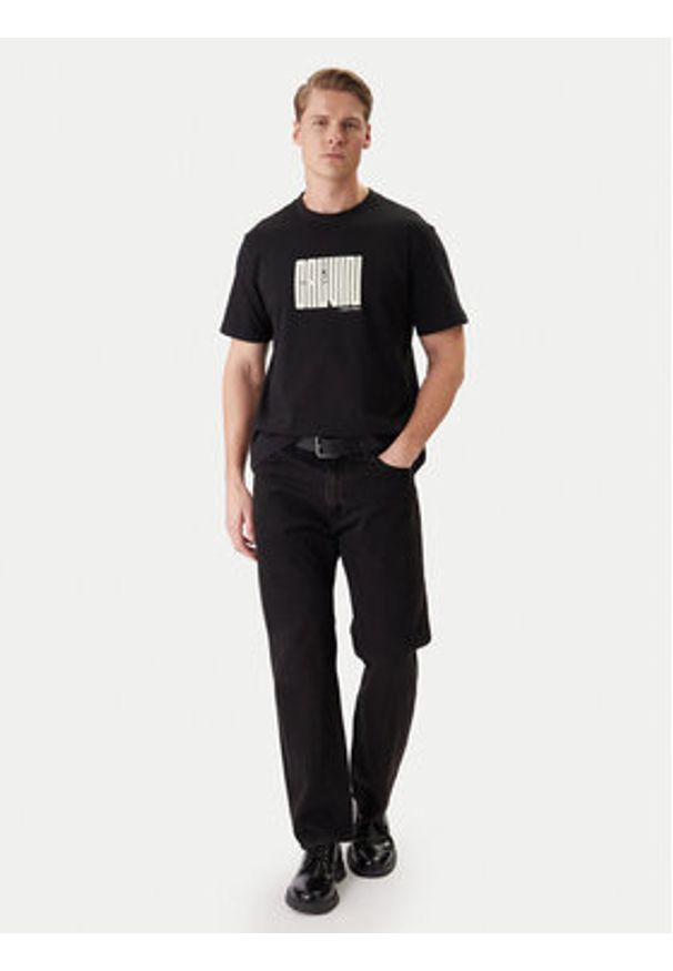 Calvin Klein T-Shirt Maze Graphic LV04RE832G Czarny Regular Fit. Kolor: czarny. Materiał: bawełna