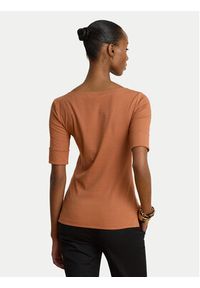Lauren Ralph Lauren - LAUREN RALPH LAUREN T-Shirt Judy 200654963505 Pomarańczowy Regular Fit. Kolor: pomarańczowy. Materiał: bawełna #2
