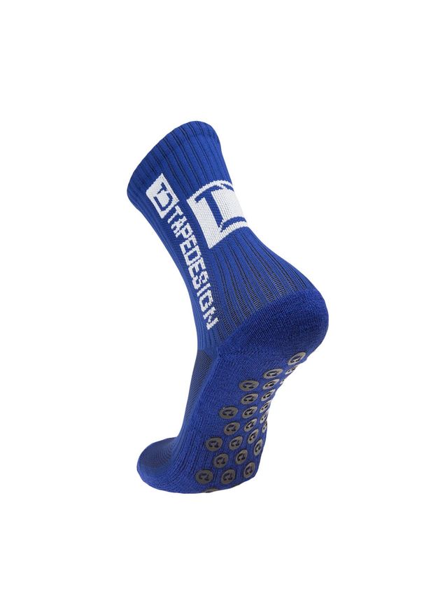TAPEDESIGN - Klasyczne skarpety o średniej długości Tape Design. Kolor: niebieski. Sport: piłka nożna