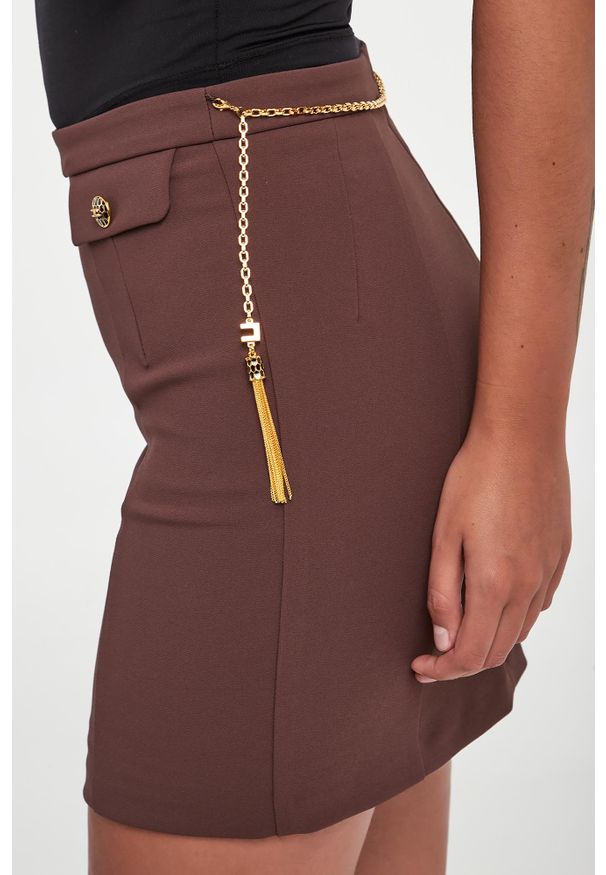 Elisabetta Franchi - Spódnica mini z krepy ELISABETTA FRANCHI