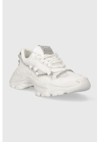Steve Madden sneakersy Miracles kolor biały SM11002303. Nosek buta: okrągły. Zapięcie: sznurówki. Kolor: biały. Materiał: guma. Obcas: na platformie #3
