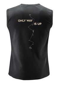 FELSENFEST - Tank-top Męski Only Way is Up. Kolor: czarny. Materiał: lycra, bawełna. Długość rękawa: bez rękawów. Wzór: nadruk. Sport: wspinaczka #2