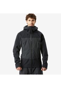FORCLAZ - Kurtka trekkingowa męska Forclaz MT900 wodoodporna. Kolor: wielokolorowy, szary, czarny. Materiał: tkanina, materiał. Sport: turystyka piesza, wspinaczka #1