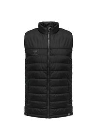 Kurtka do piłki nożnej męska puchowa Hummel North Waistcoat bez rękawów. Kolor: czarny, szary, brązowy, wielokolorowy. Materiał: puch. Długość rękawa: bez rękawów