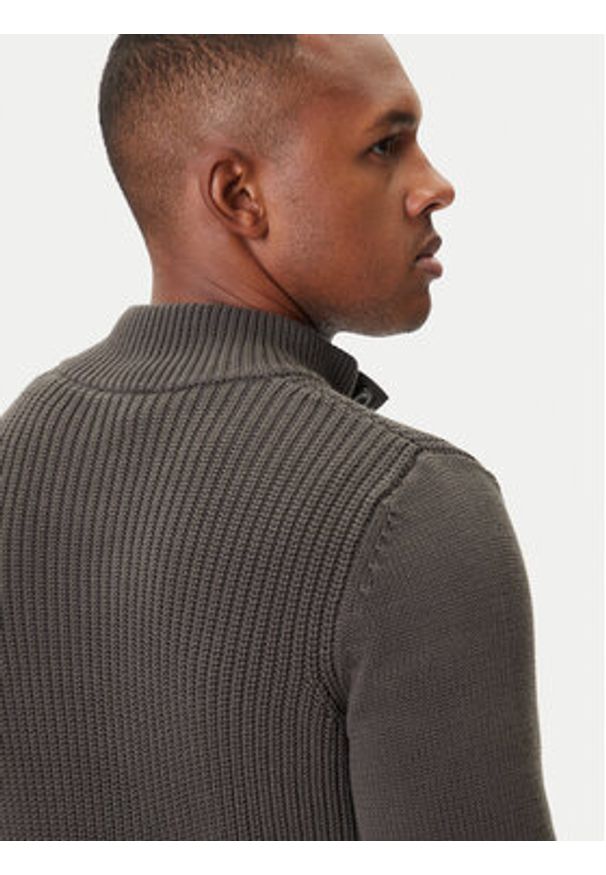 Aeronautica Militare Sweter 252MA1572UL00409 Szary Slim Fit. Kolor: szary. Materiał: bawełna