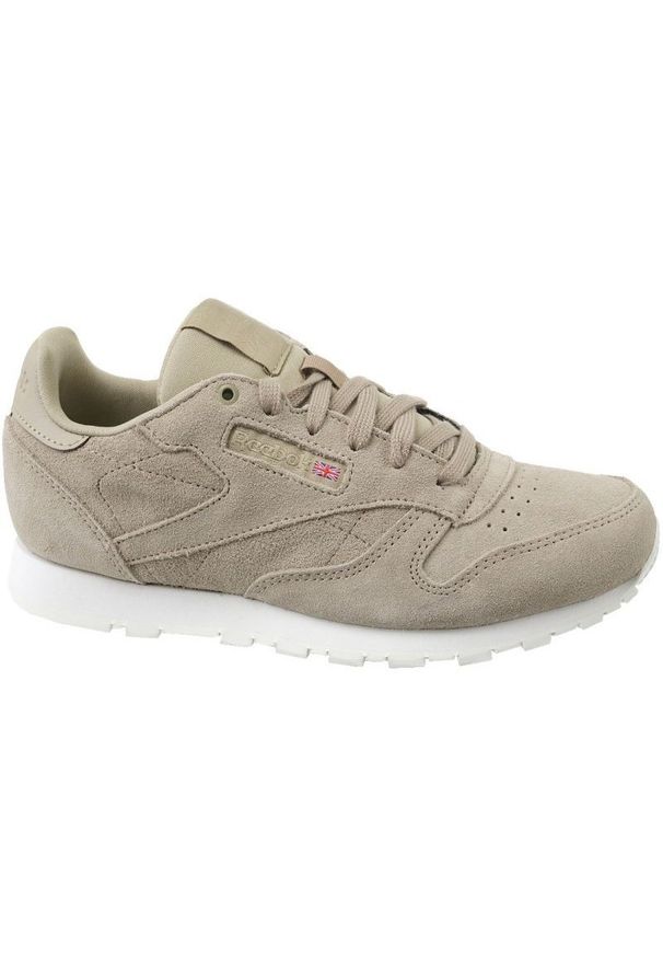 Buty Reebok Cl Leather Mcc Jr CN0000 szare. Okazja: na co dzień. Kolor: szary. Materiał: materiał, skóra, zamsz