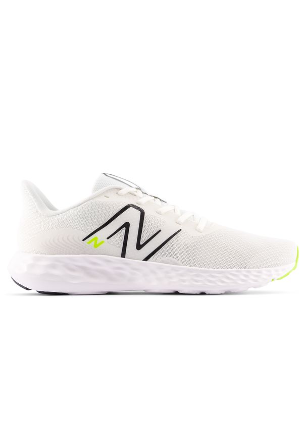 Buty męskie New Balance 411 v3 M4117SF – białe. Kolor: biały. Szerokość cholewki: normalna. Sport: fitness, bieganie