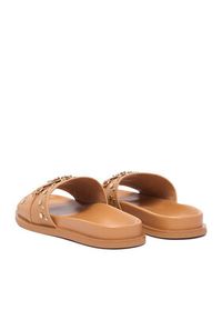 Nine West Klapki EO-TL758-1 Brązowy jasny. Kolor: brązowy. Materiał: skóra #7