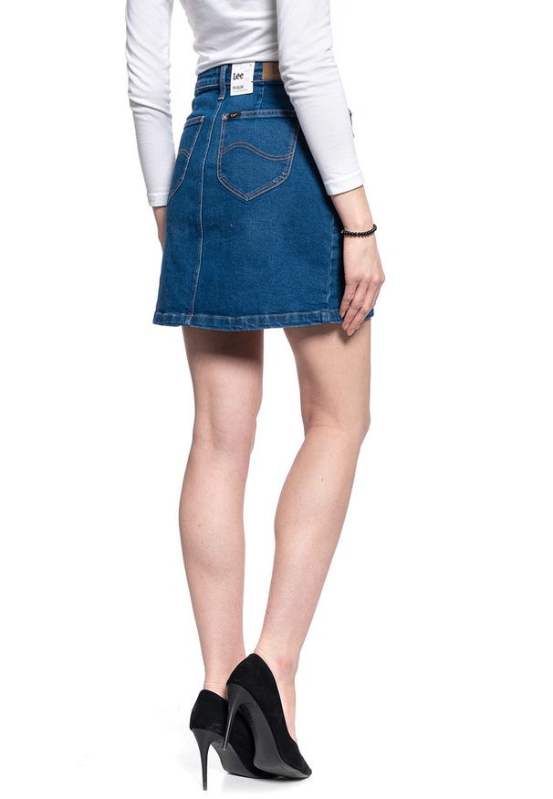 Lee - LEE A LINE ZIP SKIRT DAMSKA SPÓDNICA JEANSOWA L38FLTYM 112108157. Materiał: jeans