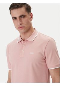 BOSS Polo Parlay 190 50494697 Różowy Regular Fit. Typ kołnierza: polo. Kolor: różowy. Materiał: bawełna #5