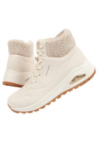 skechers - Buty damskie Skechers Uno Rugged. Kolor: beżowy, wielokolorowy, biały. Materiał: skóra, syntetyk. Szerokość cholewki: normalna. Wzór: gładki. Styl: sportowy #1