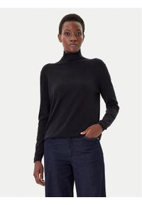 Weekend Max Mara Golf Kiku 2525366012 Czarny Regular Fit. Typ kołnierza: golf. Kolor: czarny. Materiał: jedwab