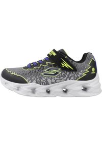 skechers - Buty do chodzenia dla dzieci Skechers Vortex 2.0 Zorento. Zapięcie: rzepy. Kolor: szary. Materiał: materiał, syntetyk, tkanina. Szerokość cholewki: normalna. Sport: turystyka piesza