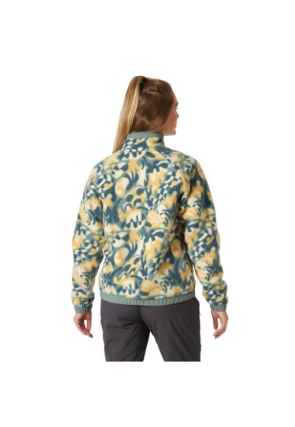 Bluza damska Helly Hansen Imperial Printed Pile Snap. Kolor: brązowy