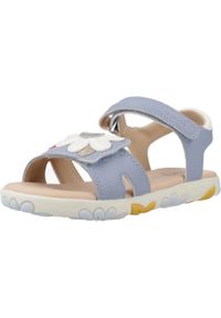 Sandały Geox Model J Sandal Haiti Girl Kolor Niebieski. Kolor: niebieski, wielokolorowy, biały. Materiał: syntetyk. Sezon: lato