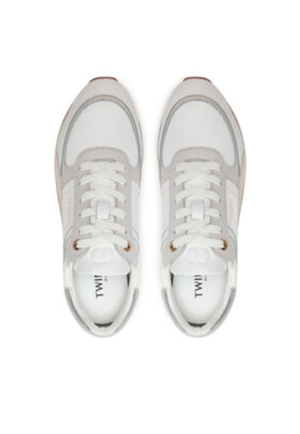 TwinSet - TWINSET Sneakersy 242TCP026 Biały. Kolor: biały. Materiał: skóra