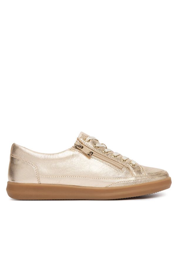 Sneakersy Caprice. Kolor: złoty