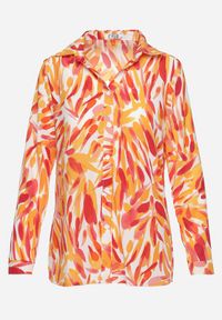 Born2be - Pomarańczowa Koszula Ozdobiona Abstrakcyjnym Printem Sivello. Kolor: pomarańczowy. Wzór: nadruk, aplikacja #7