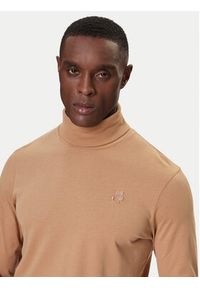 Karl Lagerfeld - KARL LAGERFELD Golf 755023 554226 Beżowy Regular Fit. Typ kołnierza: golf. Kolor: beżowy. Materiał: bawełna #3