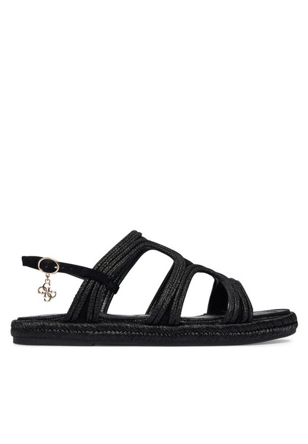 Guess Sandały FLJKLR FAB03 Czarny. Kolor: czarny. Materiał: syntetyk