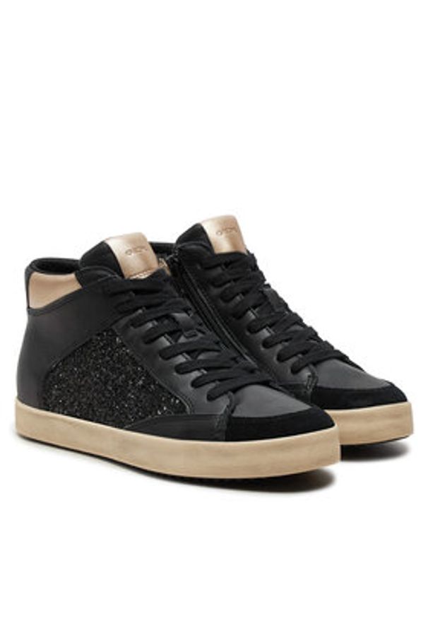 Geox Sneakersy Blomiee D466HH 0EW22 C9999 Czarny. Kolor: czarny. Materiał: skóra