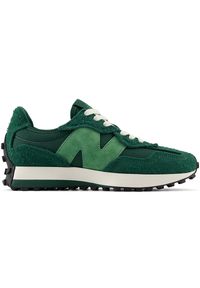 Buty unisex New Balance U327WTB – zielone. Okazja: na co dzień. Kolor: zielony. Materiał: skóra, materiał, guma. Szerokość cholewki: normalna