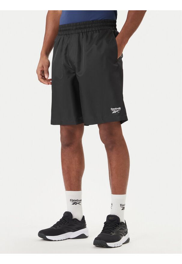 Reebok Szorty kąpielowe Brennan RK25563CCM Czarny Regular Fit. Kolor: czarny. Materiał: syntetyk