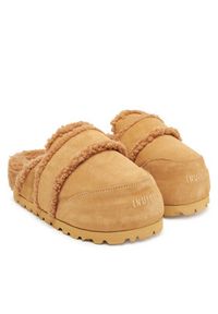 Inuikii Klapki Chunky Loafer 1011.005.0031 Beżowy. Kolor: beżowy. Materiał: zamsz, skóra #4