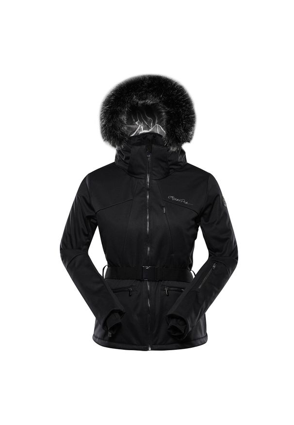 ALPINE PRO - Kurtka damska narciarska softshell Alpine Pro Dowela. Kolor: czarny. Materiał: softshell. Sezon: zima. Sport: narciarstwo