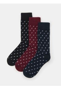 Sinsay - Prążkowane skarpetki 3 pack - czarny. Kolor: czarny. Materiał: prążkowany #1