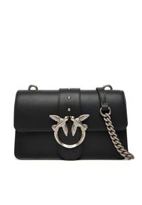 Pinko - PINKO Torebka Love One Mini ST.CL Al 25-26 PLTT 105856 A0F1 Czarny. Kolor: czarny. Materiał: skórzane