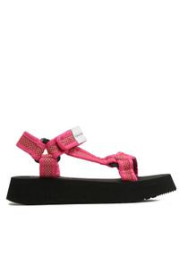 Calvin Klein Jeans Sandały Prefresato Sandal Webbing Mesh YW0YW00969 Różowy. Kolor: różowy. Materiał: materiał