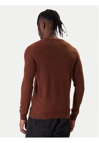 GANT - Gant Sweter 8050274 Brązowy Regular Fit. Kolor: brązowy. Materiał: wełna #4
