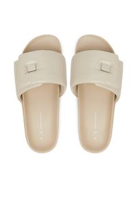 Armani Exchange Klapki XDP061 XV926 01819 Écru. Materiał: skóra #4