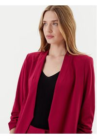 DKNY Marynarka P9RCAAWI Bordowy Regular Fit. Kolor: czerwony. Materiał: syntetyk