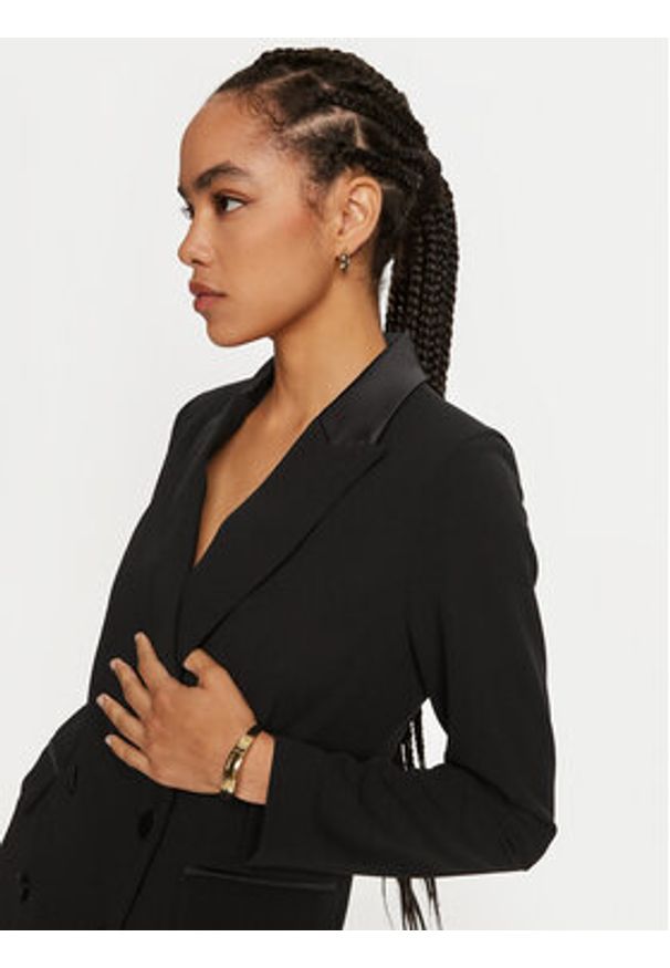 ViCOLO Marynarka TS0094 Czarny Regular Fit. Kolor: czarny. Materiał: syntetyk